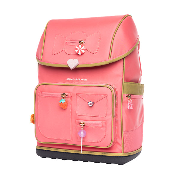 Ergomaxx Candy. Ergonomic, trendy backpack for children from 6 years old. Looking for a bag with beauty and brains? The load-bearing system transfers 50% of the weight to the hips.