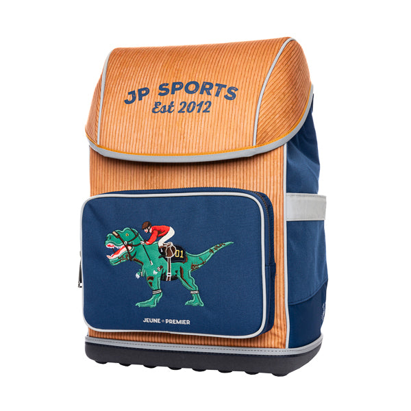 Ergomaxx Polo Dino. Ergonomic, trendy backpack for children from 6 years old. Looking for a bag with beauty and brains? The load-bearing system transfers 50% of the weight to the hips.