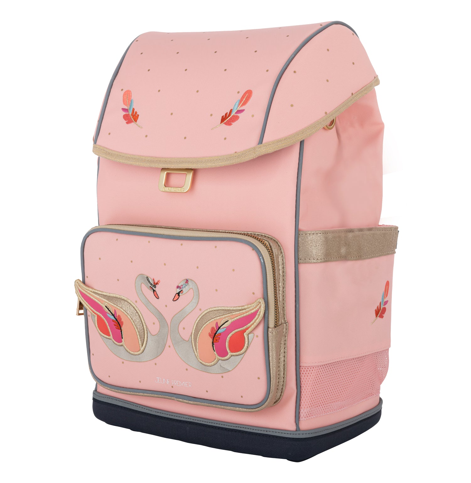 Discover the Jeune Premier Ergomaxx, the most ergonomic and durable backpack in the world for girls aged 6 to 10. The Pearly Swans design is made for classy, playful girls who love pink & glitter!