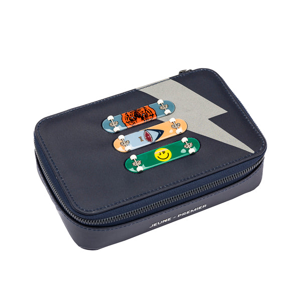 Pencil Box Filled Skate. Trendy pencil case with two separate lockable compartments, in collaboration with Maped®. If you want to draw like Picasso you need the best tools!