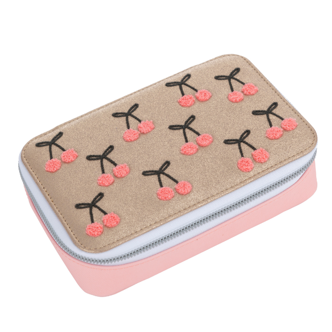 Pencil Box Filled - Cherry Pompon