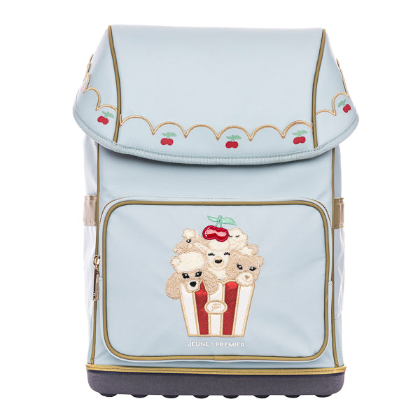 Ergomaxx Popcorn. Ergonomic, trendy backpack for children from 6 years. Looking for a bag with beauty and brains? The load-bearing system transfers 50% of the weight to the hips.